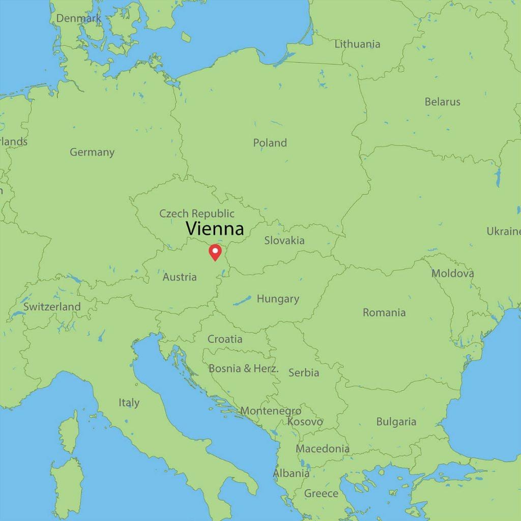 мапа на виена, австрија и околината