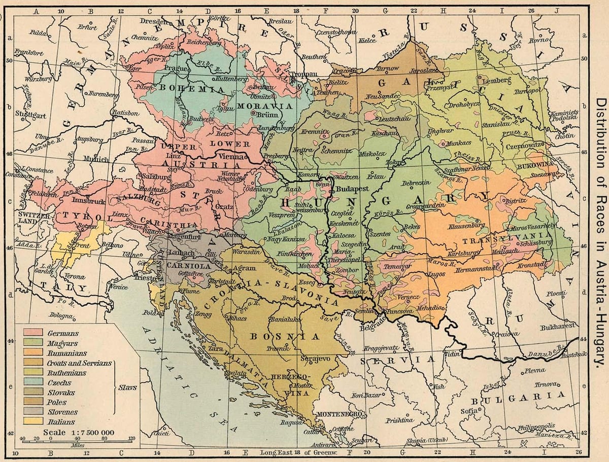 австрија унгарија мапата 1900