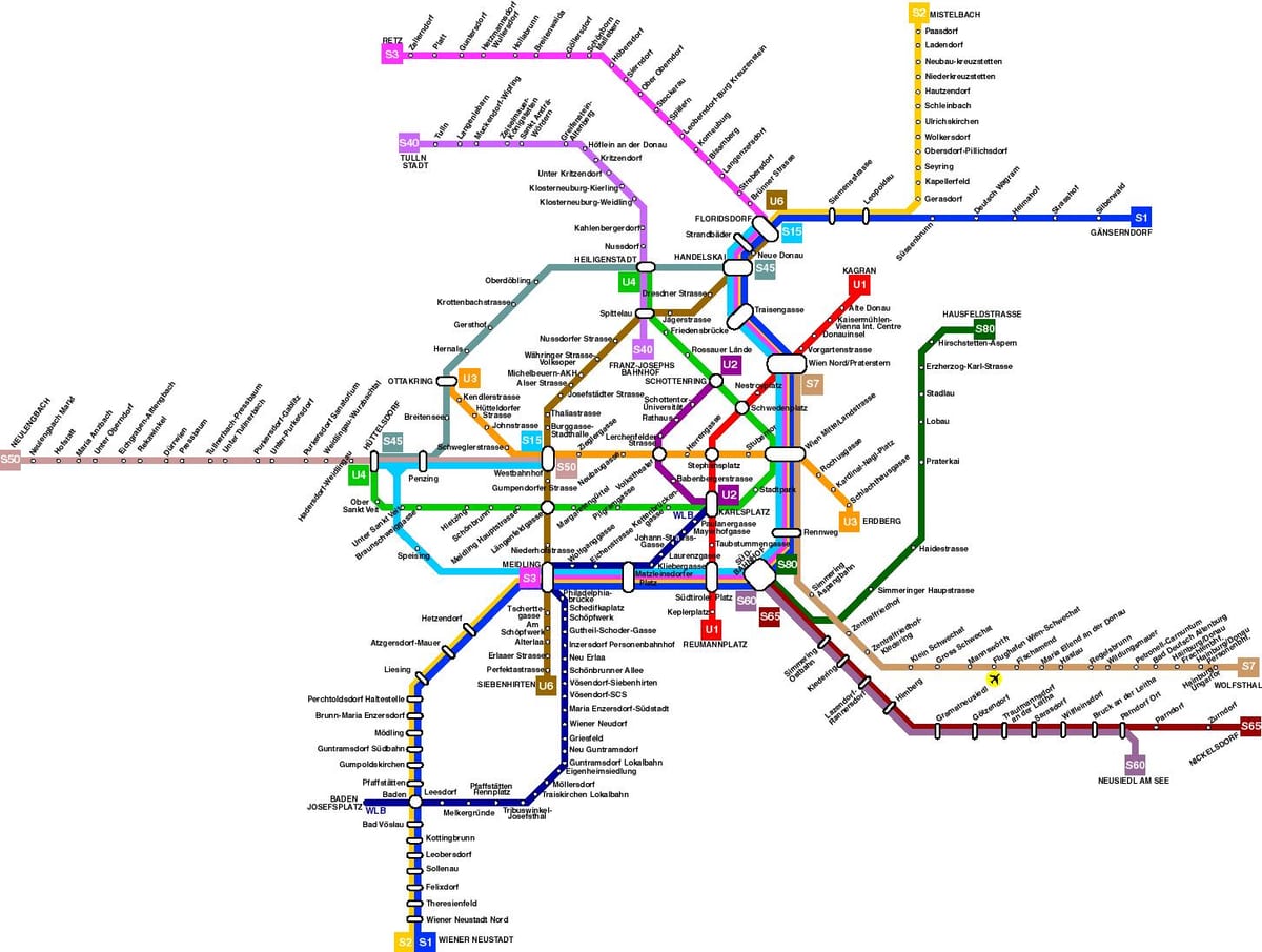 австрија метрото мапа