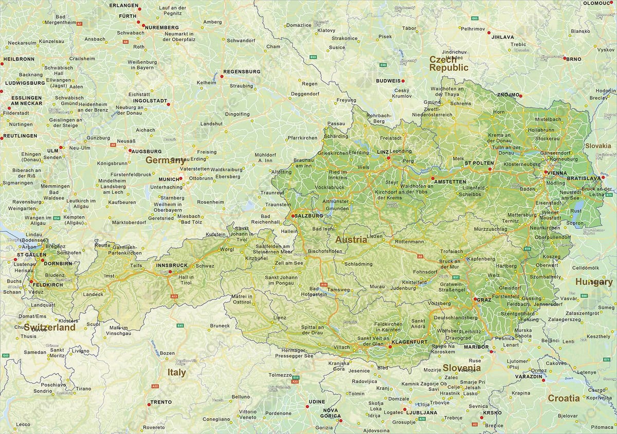 карта на bruck австрија