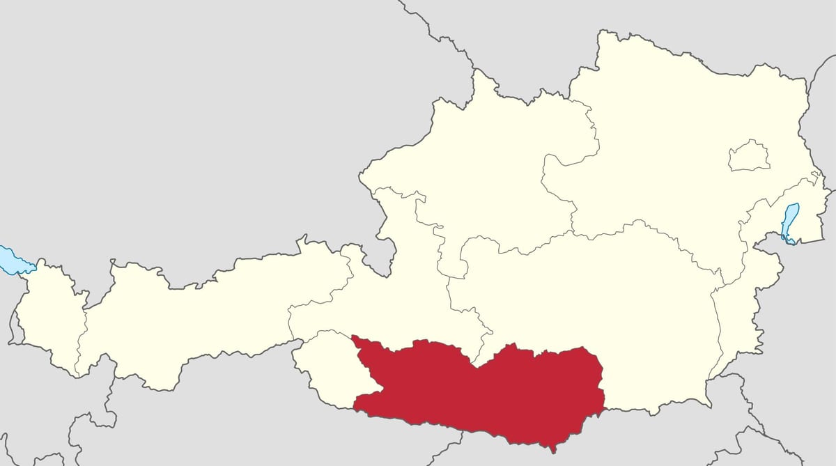 карта на carinthia австрија 