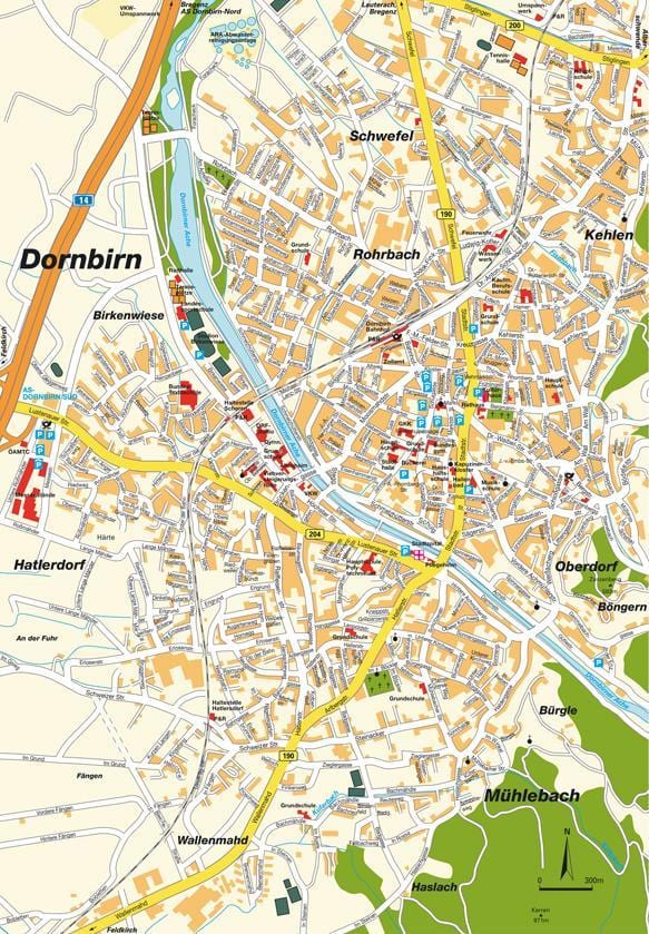карта на dornbirn австрија