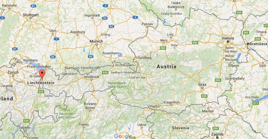 карта на feldkirch австрија