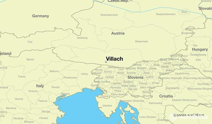 карта на villach австрија