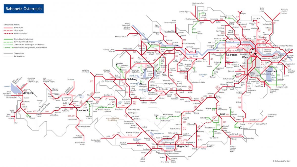 obb австриската железнички мапа