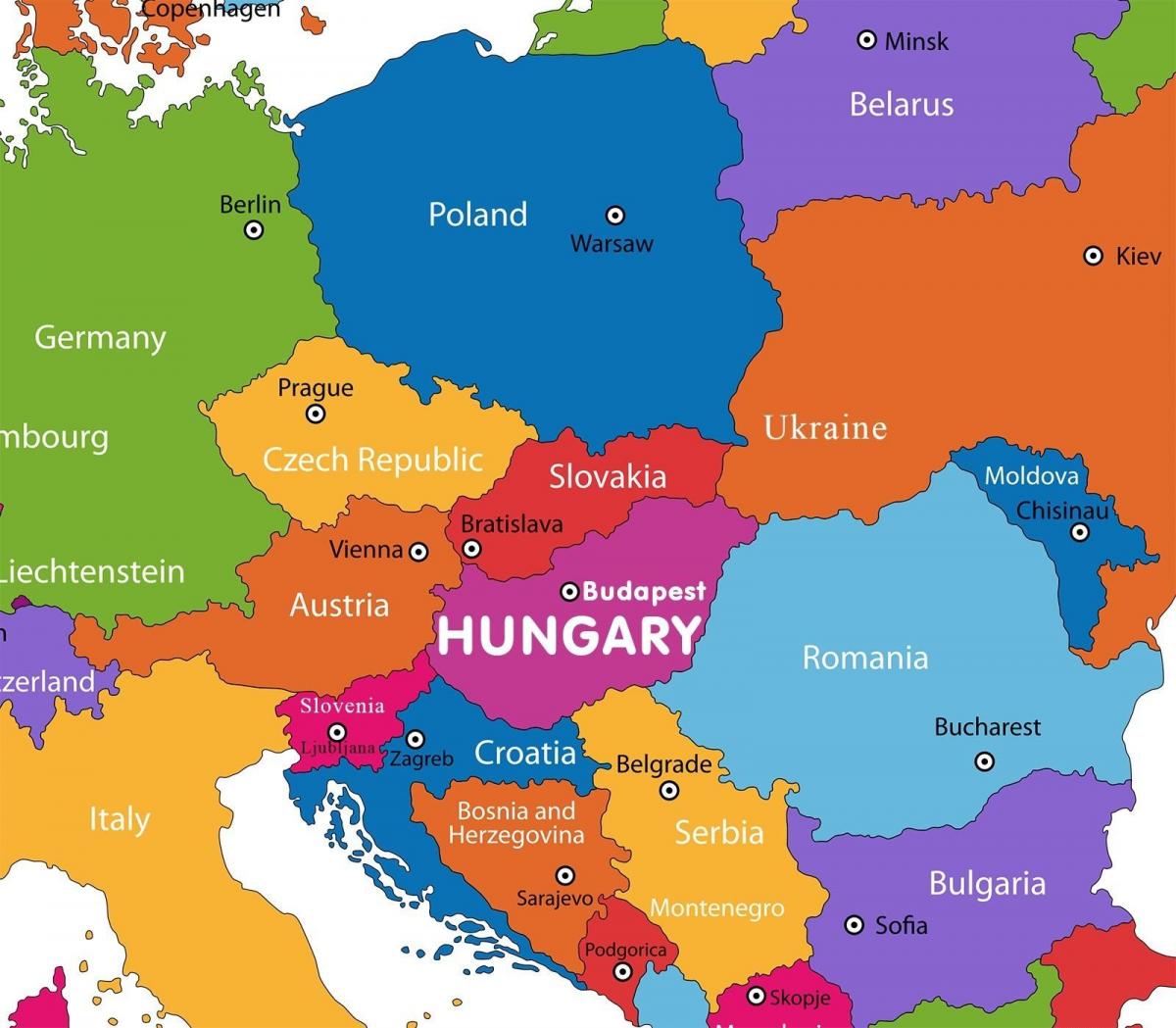 австрија мапа во мапата на светот