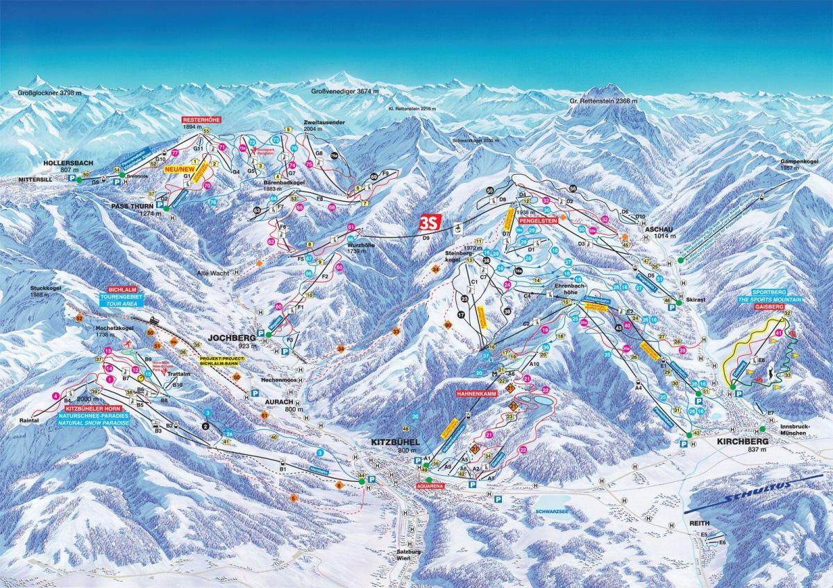 австрија ски карта