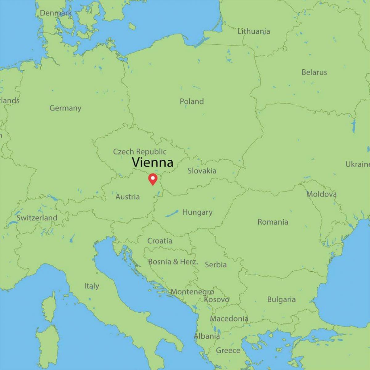 виена, австрија мапата на светот