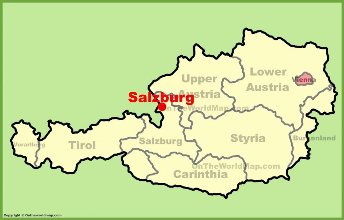 австрија салцбург мапа