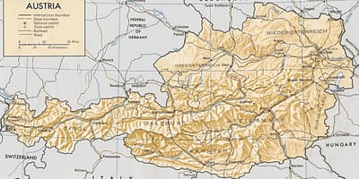 Австрија географска карта