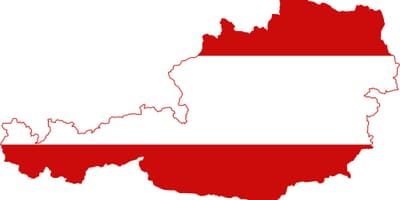 Австрија мапата знаме