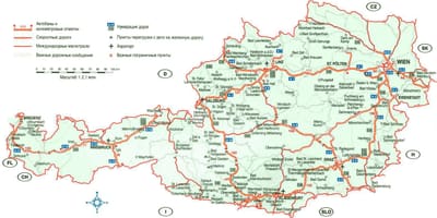 Детална карта на австрија
