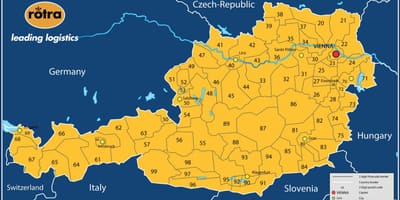 Карта на австрија поштенски број 
