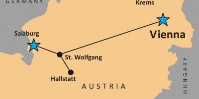 Карта на hallstatt австрија 
