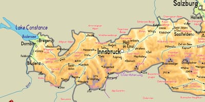 Карта на mayrhofen австрија