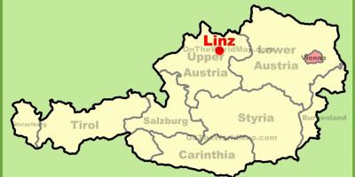 Карта на линц, австрија